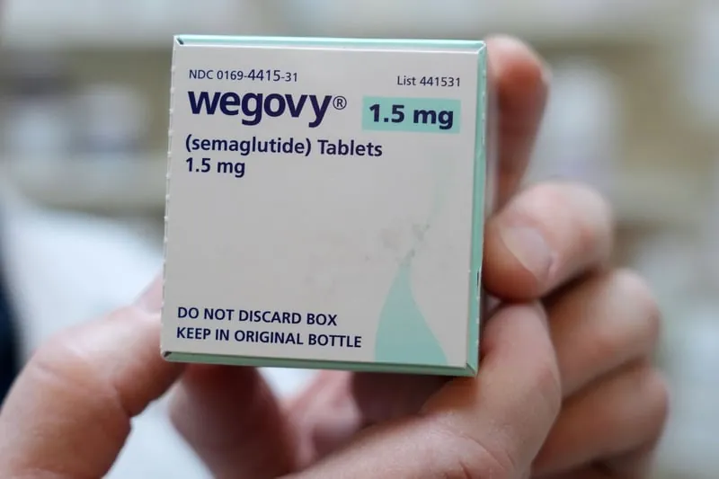Wegovy® Pille Packungsdetail – 1,5 mg Startdosis-Verpackung mit Dosierungsinformationen
